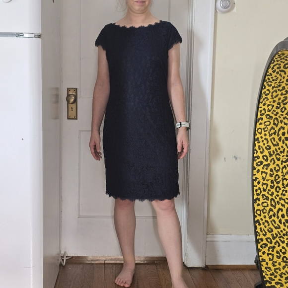 Eliza J Navy Lace Dress - mordernwear.com